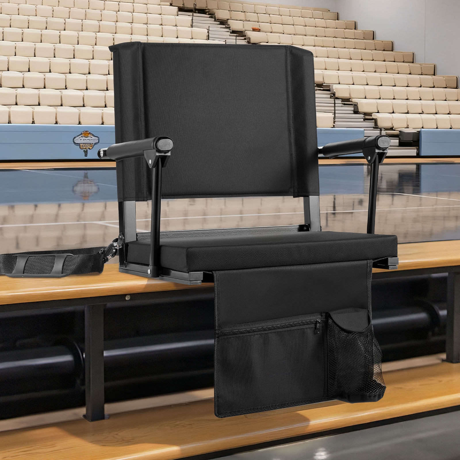 Portable Stadium Seat With Back Support And Armrests, 2 Pack_voghion.com